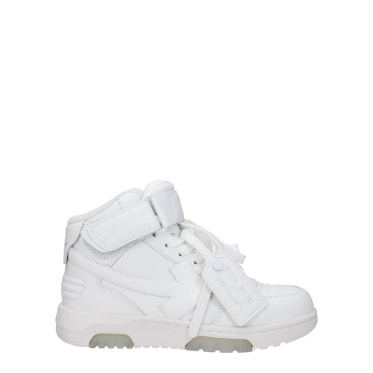 Off-White White Leather High Top Sneakers