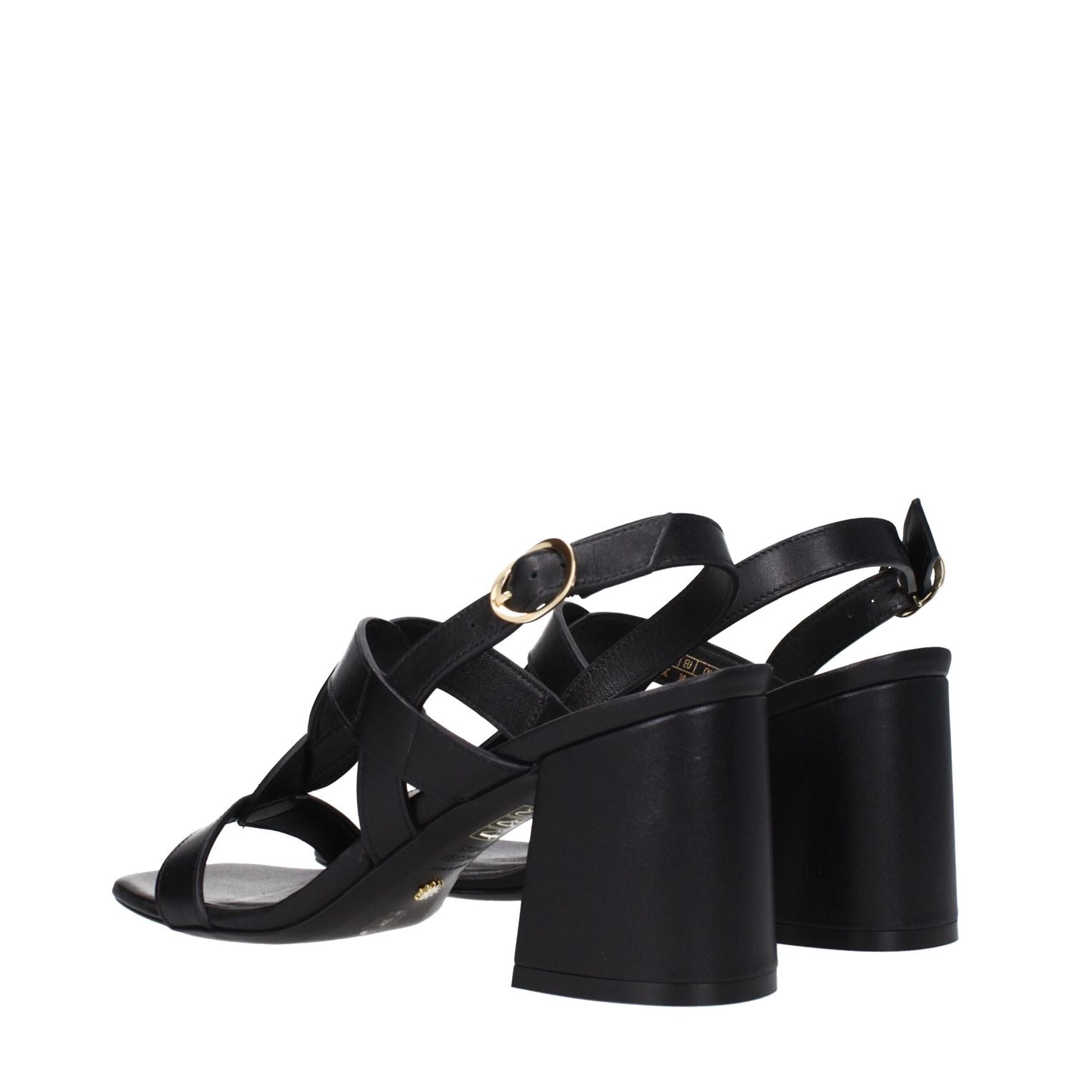 Stuart Weitzman Black Leather Platform Sandals