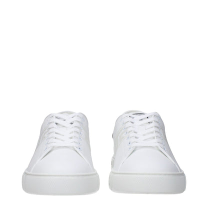 Versace White Leather Low Top Sneakers Versace
