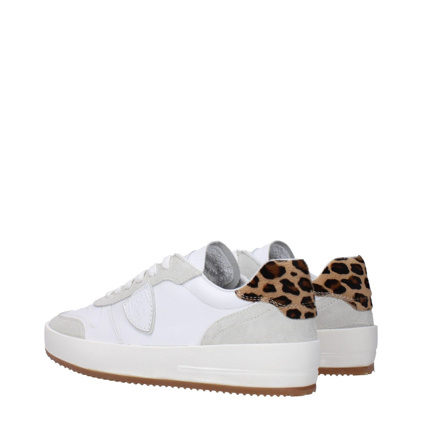 Philippe Model White Leather Low Top Sneakers
