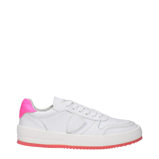Philippe Model White Leather Sneakers