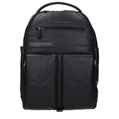Piquadro Black Leather Backpack 1728,75667636384,Backpacks - Bags,Bags,Black,Men,New with tags,Piquadro