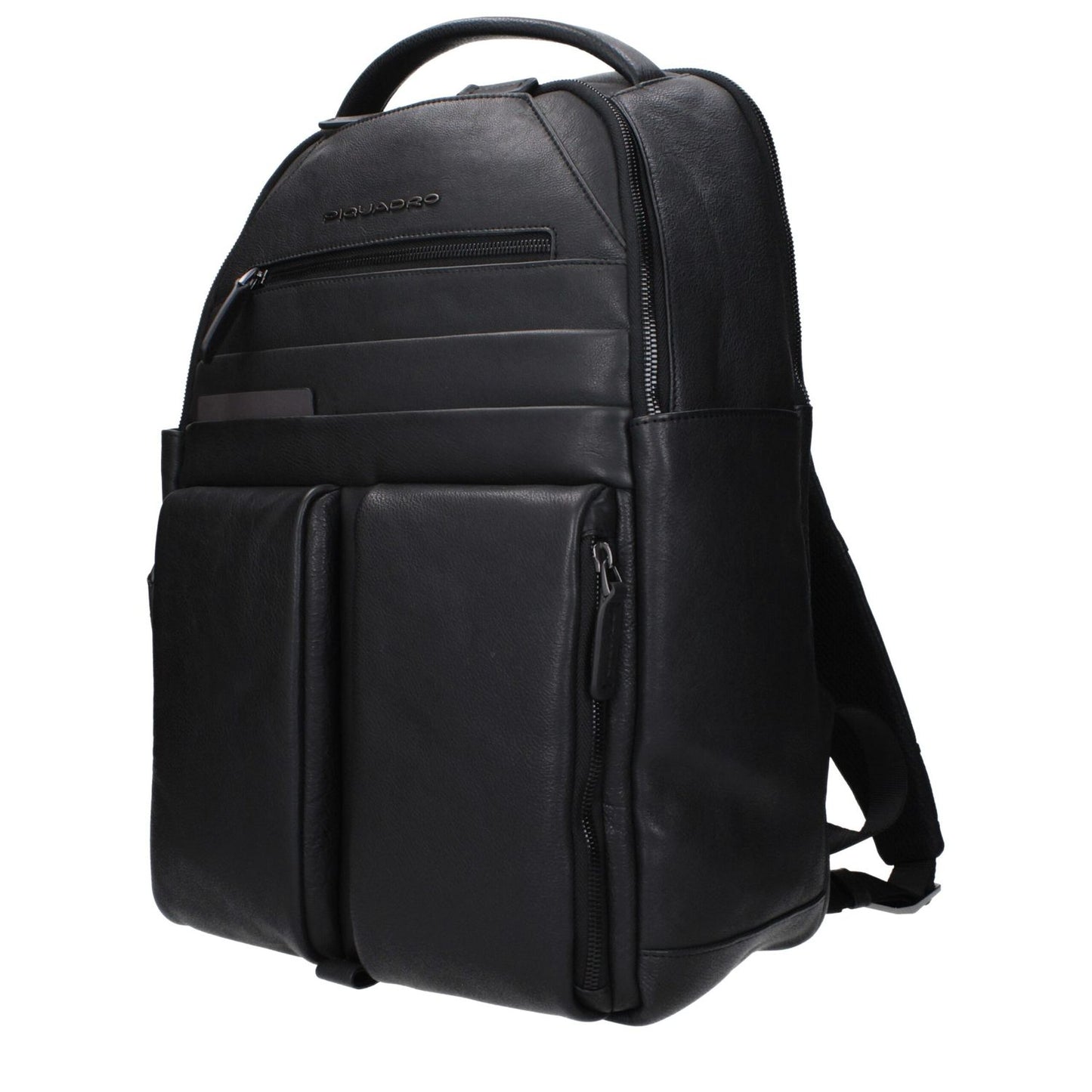 Piquadro Black Leather Backpack 1728,75667636384,Backpacks - Bags,Bags,Black,Men,New with tags,Piquadro