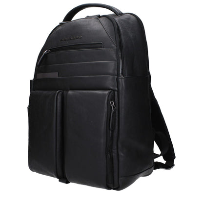 Piquadro Black Leather Backpack 1728,75667636384,Backpacks - Bags,Bags,Black,Men,New with tags,Piquadro