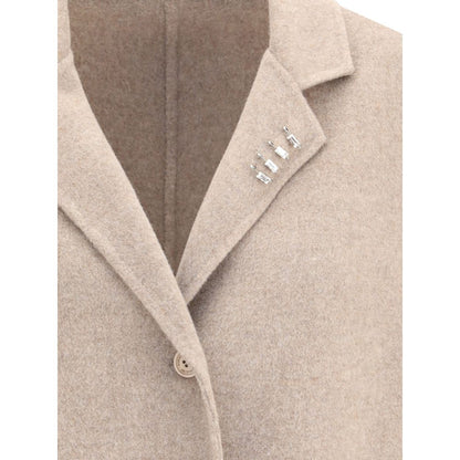 Ermanno Scervino Beige Wool Coat