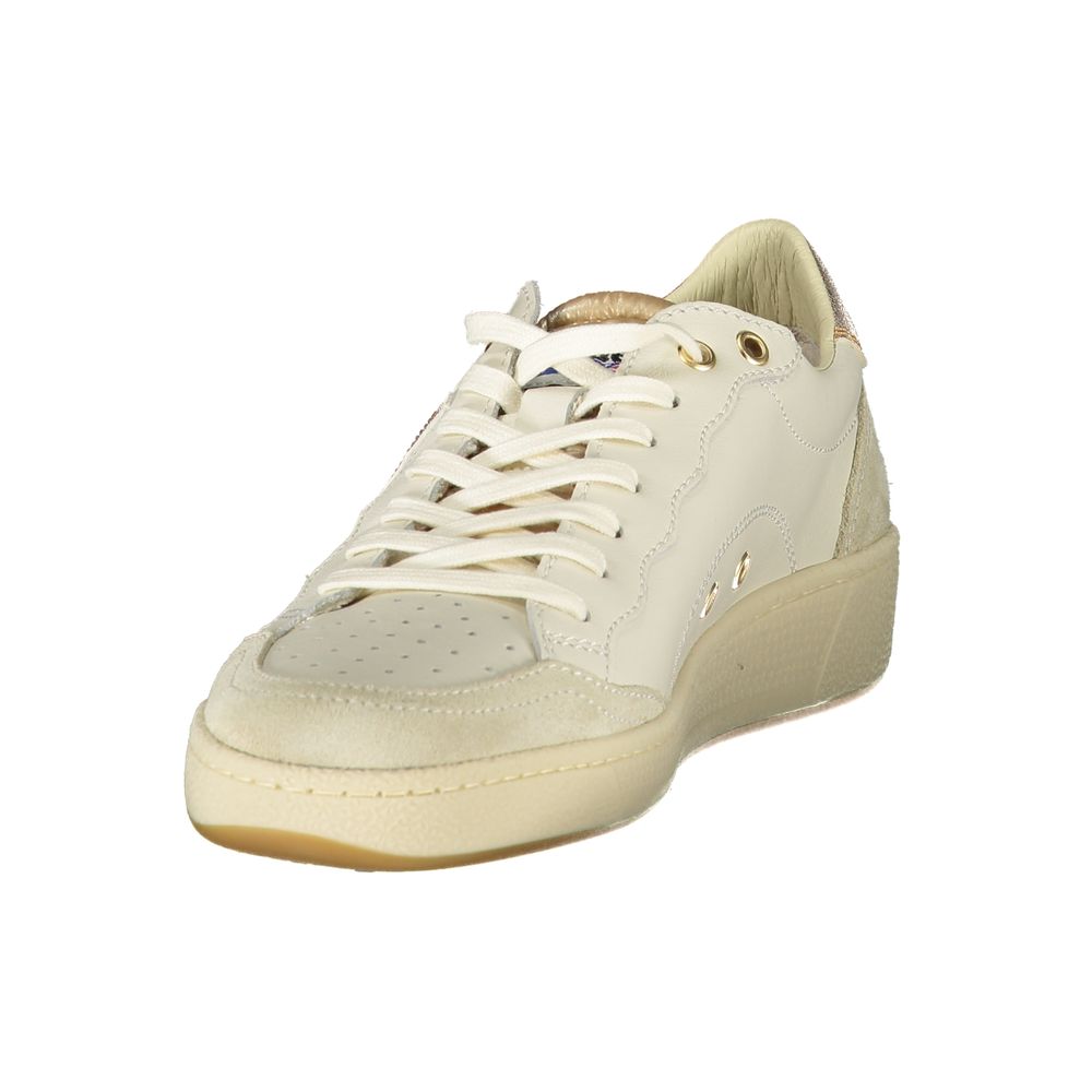 Blauer White Leather Women Sneaker