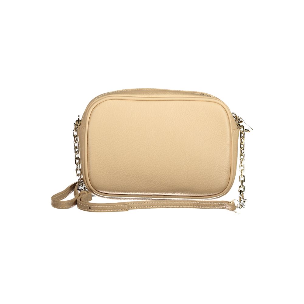 Patrizia Pepe Beige Leather Women Shoulder Bag