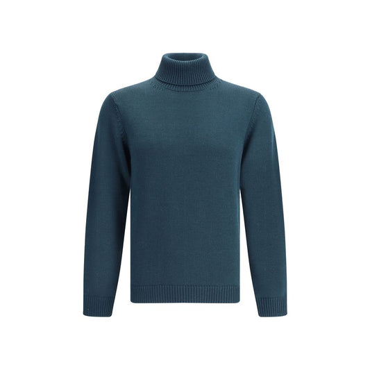 Roberto Collina Bicolor Merino Wool Turtleneck