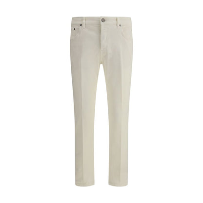 PT Torino Cream Cotton Slim Fit Jeans