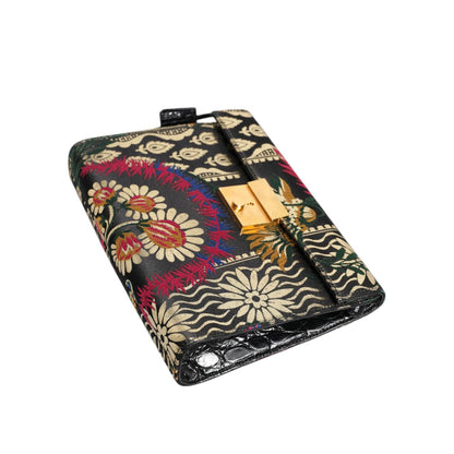 Dolce & Gabbana Multicolor Jacquard Floral Document Briefcase Bag