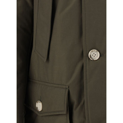 Woolrich Green Cotton Parka