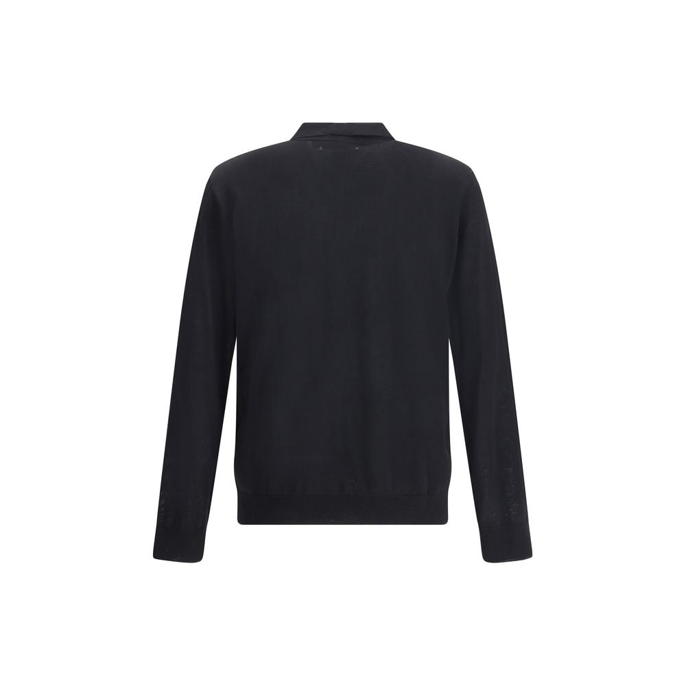 Golden Goose Black Fleece Wool Dress Shirt