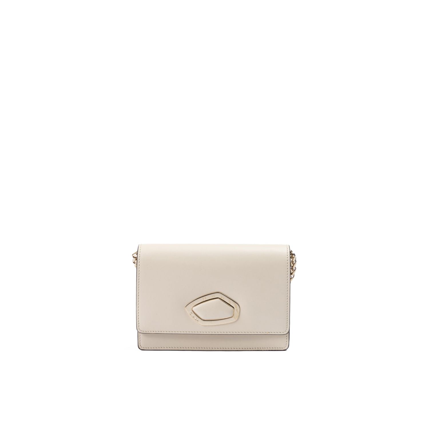 Giada Beige Leather Clutch Bag