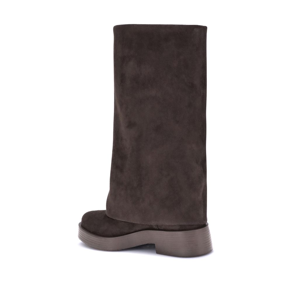 Casadei Brown Polyester Flat Boots