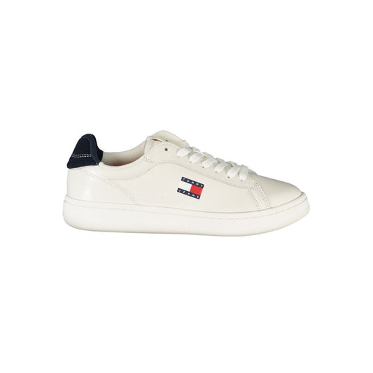 Tommy Hilfiger Bianco Polyurethane Women Sneaker