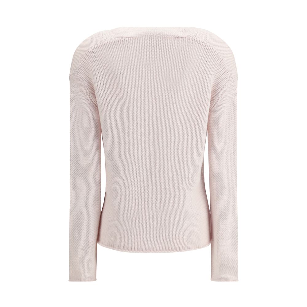 Forte_Forte White Wool Cashmere Sweater