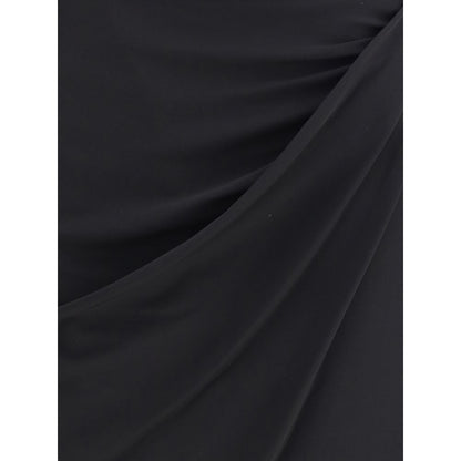 Versace Black Viscose Midi Skirt