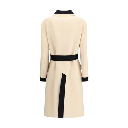 Valentino Cream Fleece Wool Coat