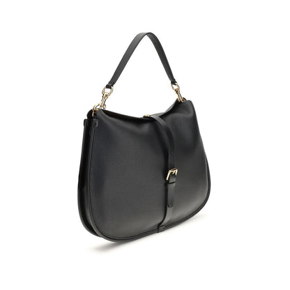 Etro Black Calf Leather Bos Taurus Shoulder Bag