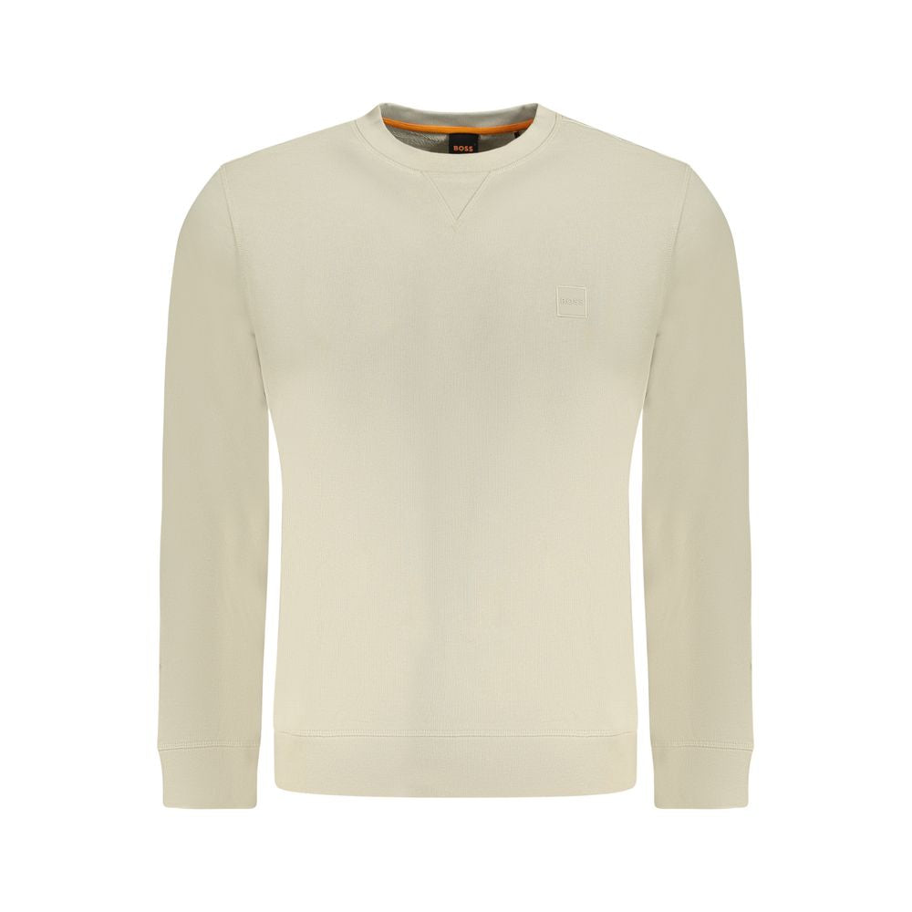 Hugo Boss Beige Cotton Men Sweatshirt