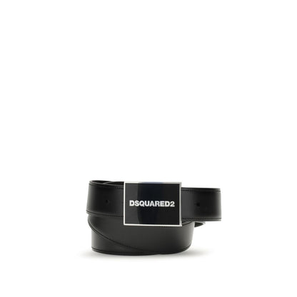 Dsquared² Black Calf Leather Bos Taurus Regular Belt