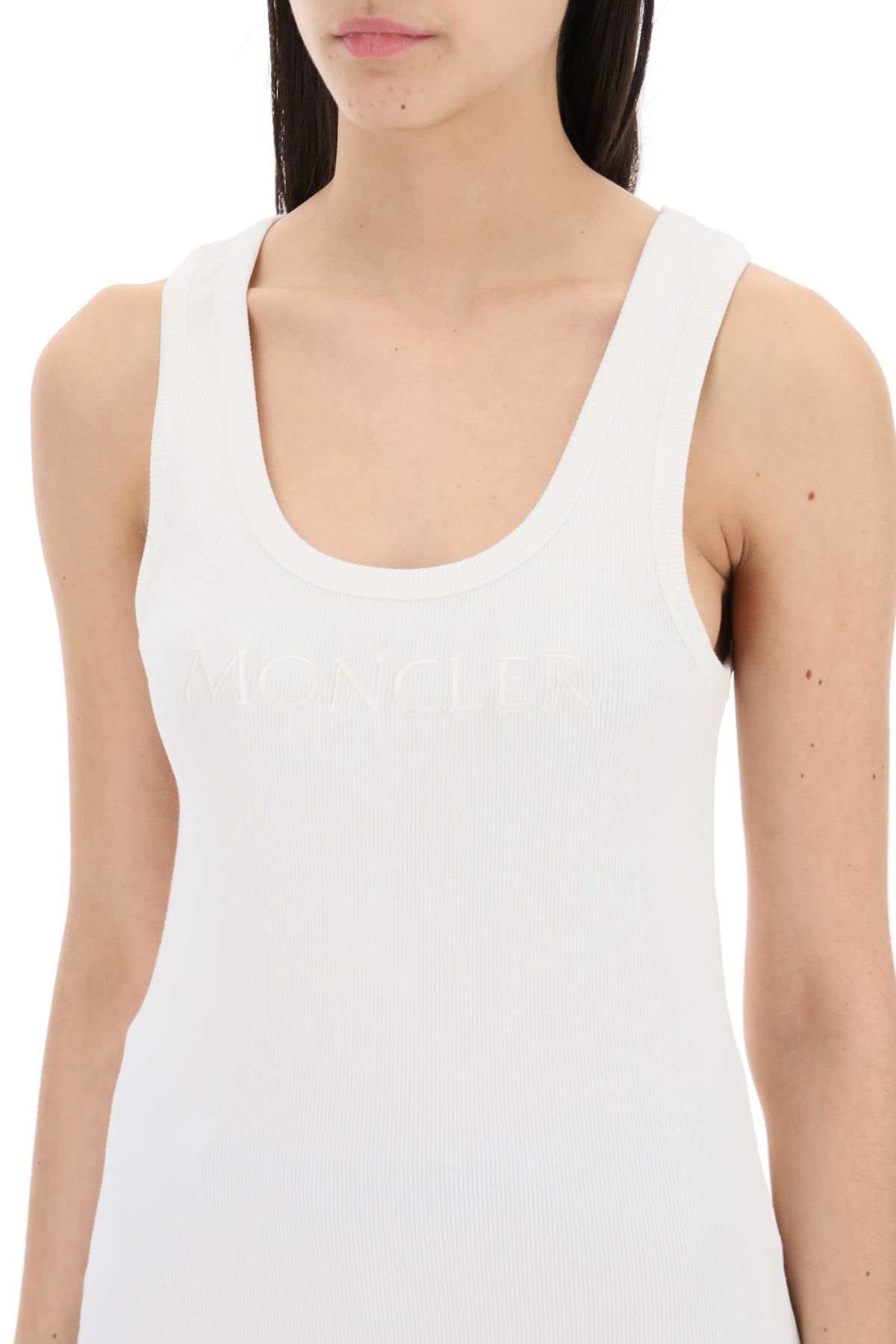 Moncler sleeveless ribbed jersey top Topwear Moncler