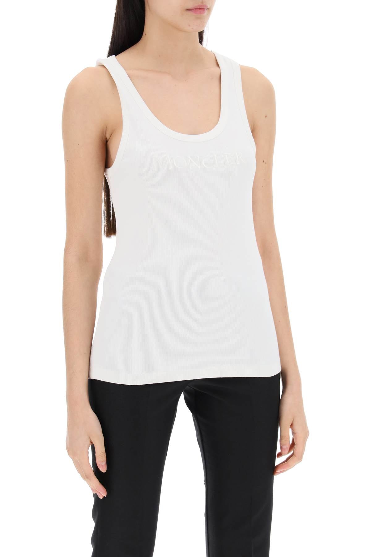 Moncler sleeveless ribbed jersey top Topwear Moncler