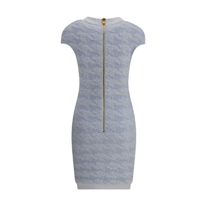 Balmain Light Blue Polyamide Casual Dress