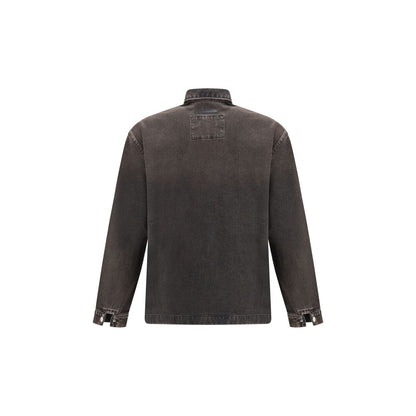 7FOR Black Cotton Denim Jacket