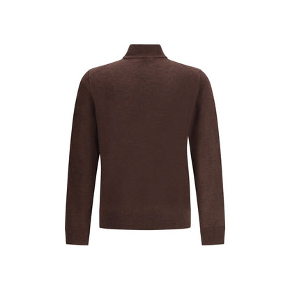 Cruna Brown Wool Turtleneck