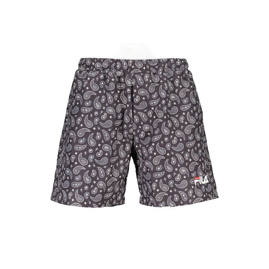 Fila Black Polyester Men's Swim Trunk