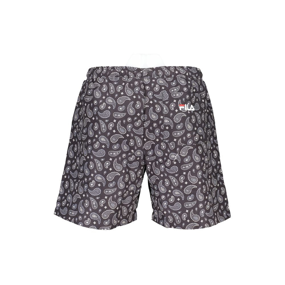 Fila Black Polyester Men's Swim Trunk