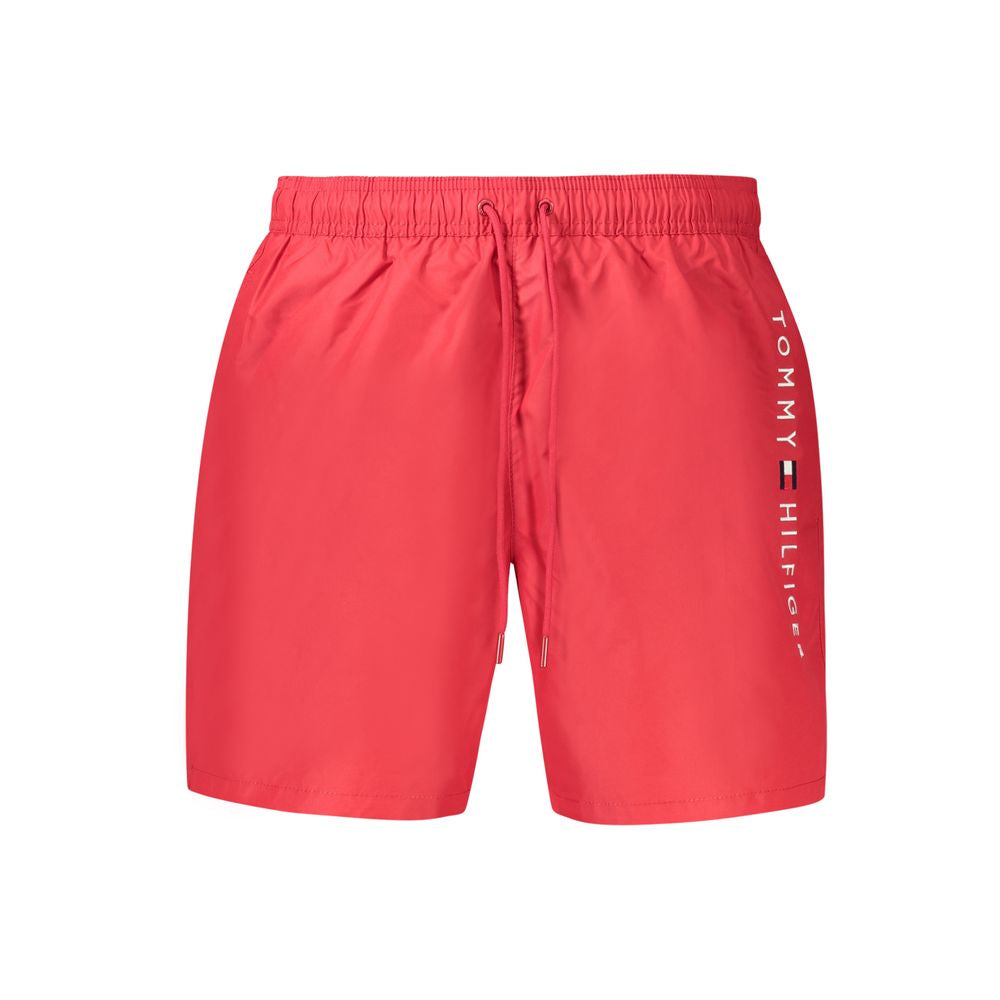 Tommy Hilfiger Red Polyester Men's Swim Trunk