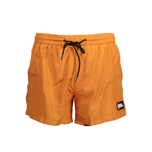 Karl Lagerfeld Arancione Polyester Men's Swim Boxer