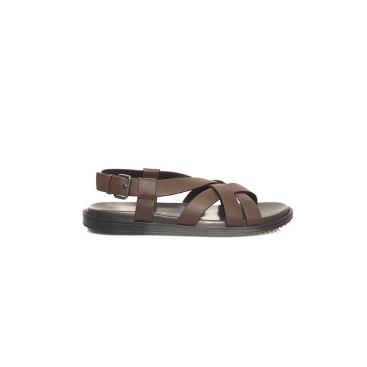 Cerruti 1881 Brown Cowhide Men Sandal