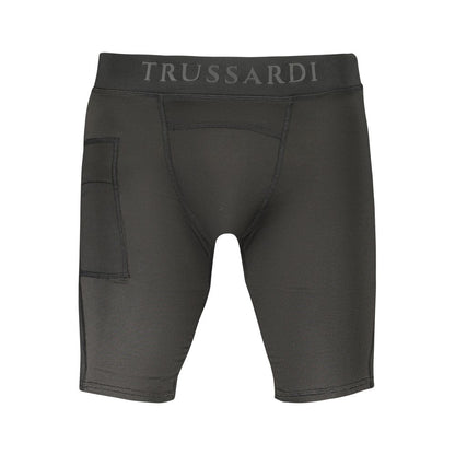 Trussardi Black Polyester Men's Workout Legging