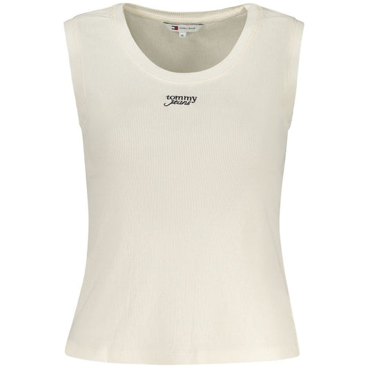 Tommy Hilfiger Beige Cotton Women Tank Top