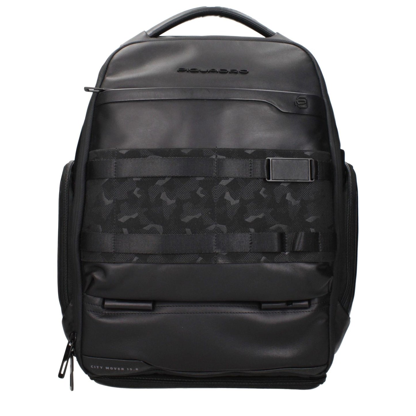 Piquadro Black Leather Backpack