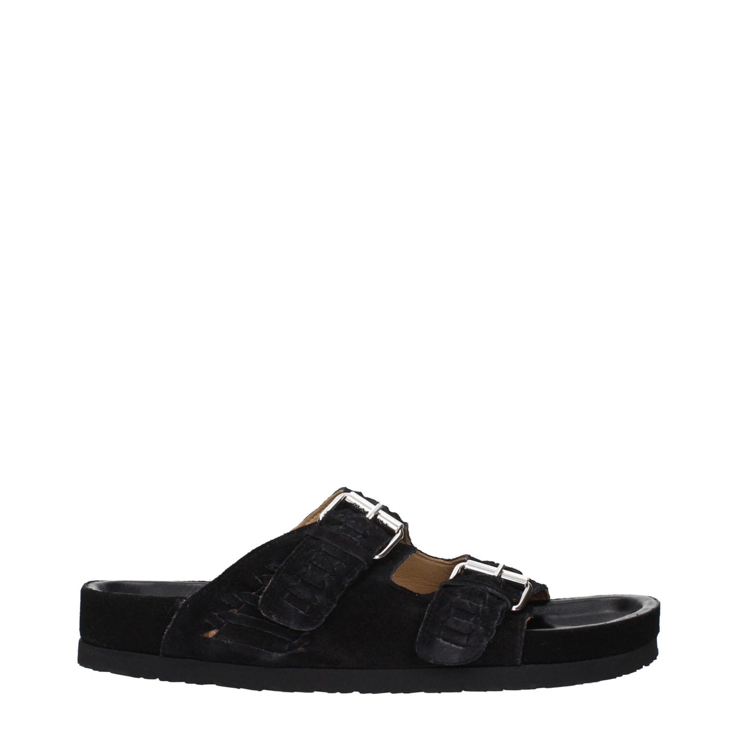 Isabel Marant Black Leather Slippers