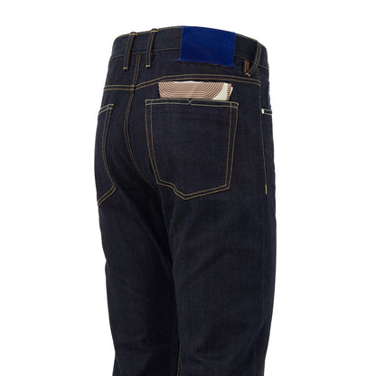 Jacob Cohen Blue Polyester Tapered Jeans