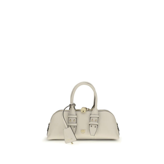 PINKO White Calf Leather Bos Taurus Handbag