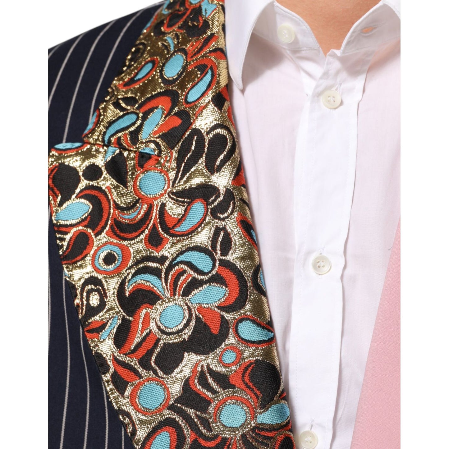 Dolce & Gabbana Multicolor Patchwork Single Breasted Jacket Blazer