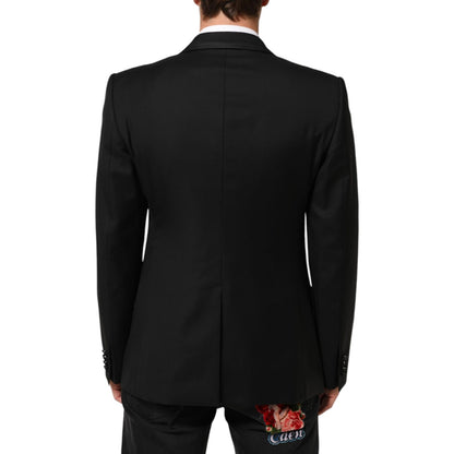 Dolce & Gabbana Black Wool 1 Button Suit Jacket Men Blazer