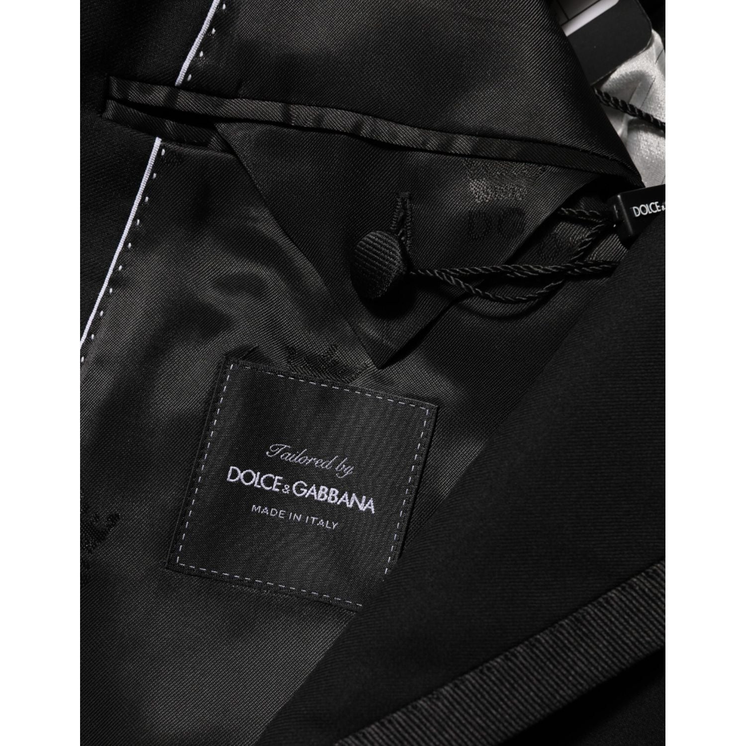 Dolce & Gabbana Black Wool 1 Button Suit Jacket Men Blazer
