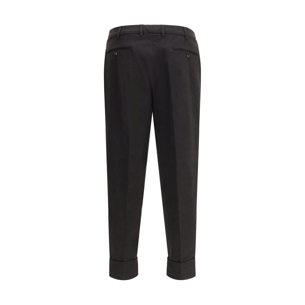 Cruna Black Cotton Casual Pants