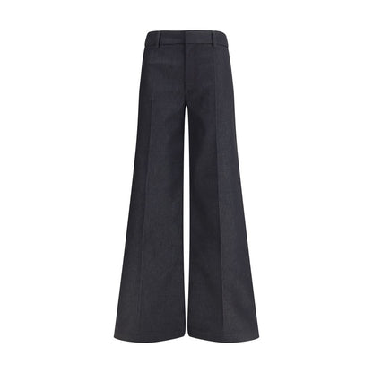 Darkpark Black Polyester Flared Pants