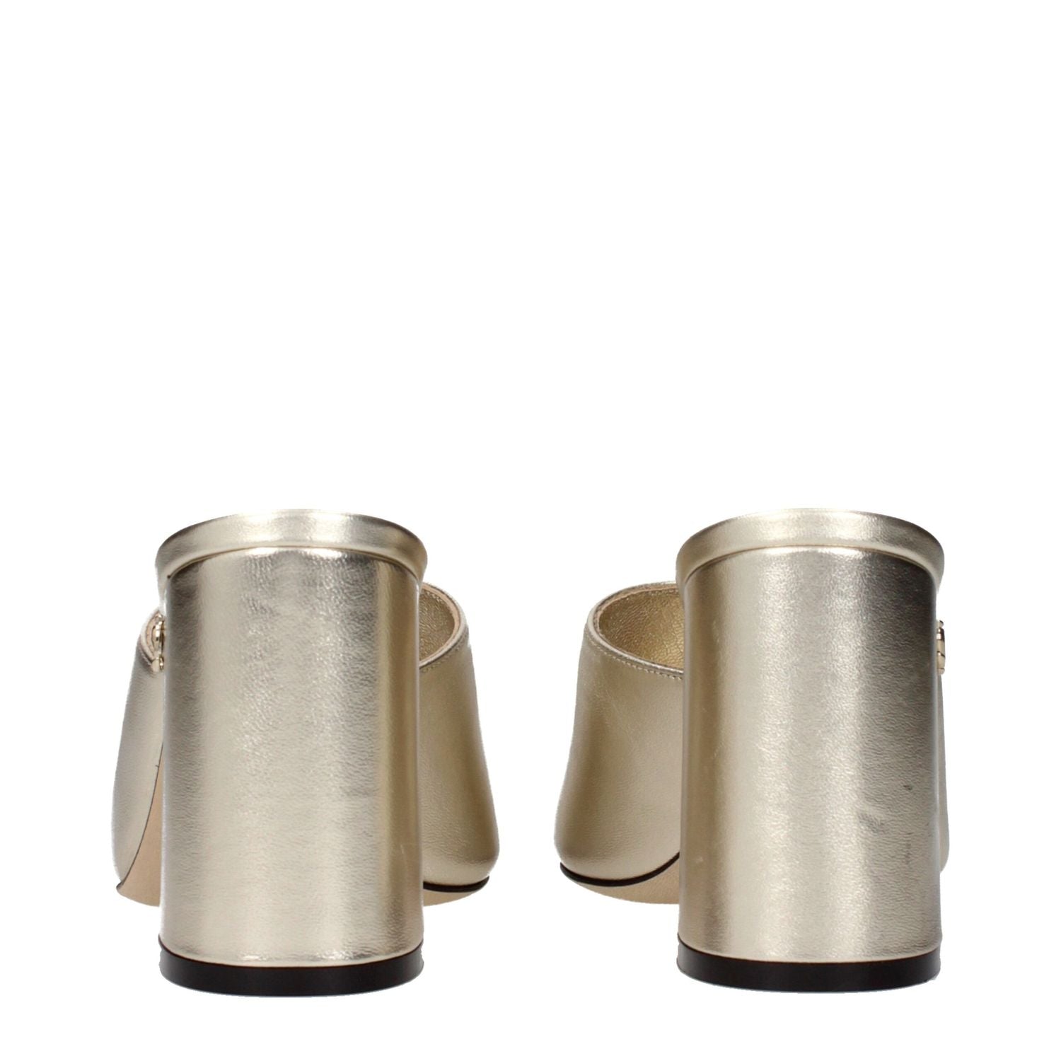 Jimmy Choo Gold Leather Platform Sandals