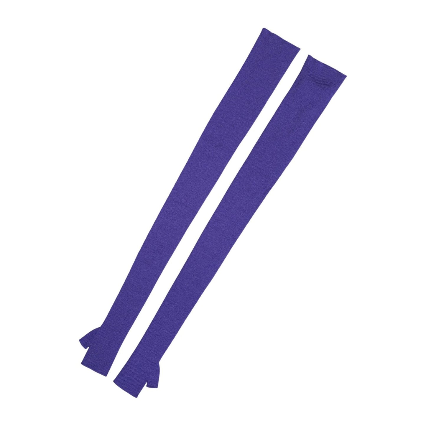 Dolce & Gabbana Violet Wool Fingerless Elbow Length Mitten Gloves