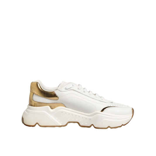 Dolce & Gabbana White Gold Daymaster Low Top Sneakers  Shoes