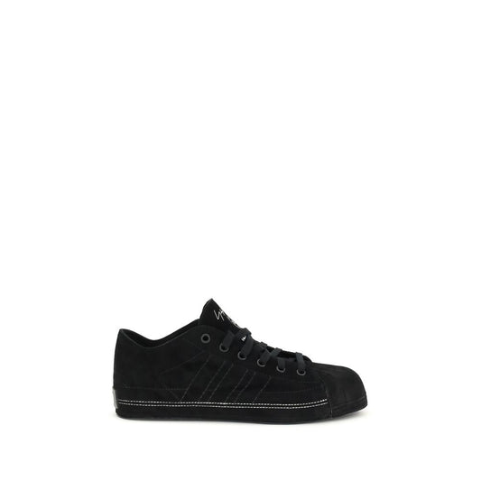 Y-3 Black Leather Low Top Sneakers